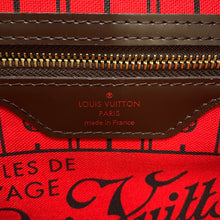 将图像加载到图库查看器中,LOUIS VUITTON Neverfull RedN51109 Damier Ebene Canvas Size PM