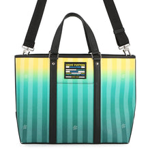 将图像加载到图库查看器中,LOUIS VUITTON Weekend tote Green/YellowM59919 Damier stripe Size PM