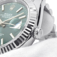 Load image into Gallery viewer, ROLEX Datejust W41mm Stainless Steel K18WG Mint Green Dial126334