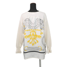 将图像加载到图库查看器中,HERMES Blouse Palefroi Remix Size 34 Blanc NarkleH5H0628DLTL34 Silk100%
