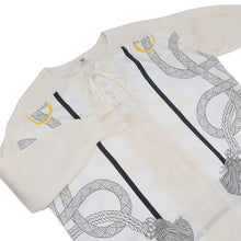 将图像加载到图库查看器中,HERMES Blouse Palefroi Remix Size 34 Blanc NarkleH5H0628DLTL34 Silk100%