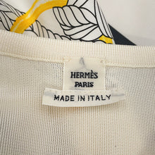 将图像加载到图库查看器中,HERMES Blouse Palefroi Remix Size 34 Blanc NarkleH5H0628DLTL34 Silk100%