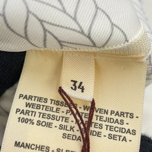 将图像加载到图库查看器中,HERMES Blouse Palefroi Remix Size 34 Blanc NarkleH5H0628DLTL34 Silk100%