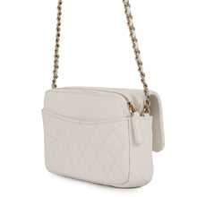 将图像加载到图库查看器中,CHANEL Chain Phone Case WhiteAP2096-B10583-10601 Caviar Leather