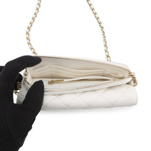 将图像加载到图库查看器中,CHANEL Chain Phone Case WhiteAP2096-B10583-10601 Caviar Leather