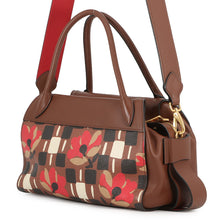 将图像加载到图库查看器中,PRADA Bowling 2-way Handbag Brown/Multicolor1BB030 Leather PVC