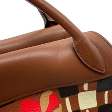将图像加载到图库查看器中,PRADA Bowling 2-way Handbag Brown/Multicolor1BB030 Leather PVC