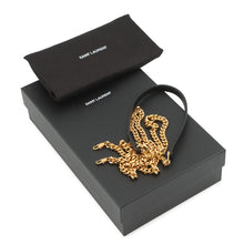 将图像加载到图库查看器中,SAINT LAURENT PARIS Cassandra Envelope Chain Wallet Black393953BOW011000 Leather