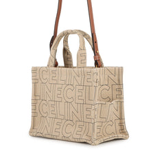 将图像加载到图库查看器中,CELINE Triomphe Cabas Tice 2WAYBag Natural/Tan199162 Canvas Leather Size Small