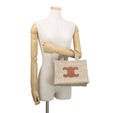 将图像加载到图库查看器中,CELINE Triomphe Cabas Tice 2WAYBag Natural/Tan199162 Canvas Leather Size Small