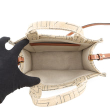 将图像加载到图库查看器中,CELINE Triomphe Cabas Tice 2WAYBag Natural/Tan199162 Canvas Leather Size Small