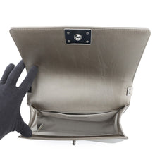 Load image into Gallery viewer, CHANEL Boy Chanel Studded ChainShoulder Bag MetalicGrayA67086 Vintage calf Size 25