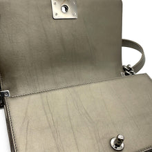 Load image into Gallery viewer, CHANEL Boy Chanel Studded ChainShoulder Bag MetalicGrayA67086 Vintage calf Size 25