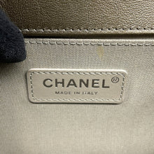 Load image into Gallery viewer, CHANEL Boy Chanel Studded ChainShoulder Bag MetalicGrayA67086 Vintage calf Size 25