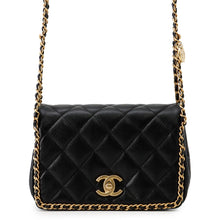 Load image into Gallery viewer, CHANEL Mini Matelasse ChainShoulder Bag BlackAS3467 Caviar Leather