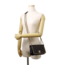 Load image into Gallery viewer, CHANEL Mini Matelasse ChainShoulder Bag BlackAS3467 Caviar Leather