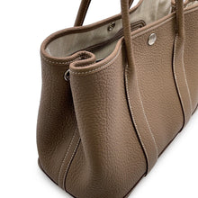 将图像加载到图库查看器中,HERMES Garden Party Etoupe Negonda Leather Size TPM