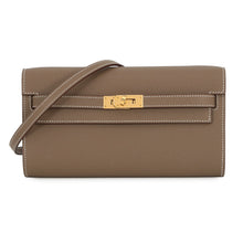 将图像加载到图库查看器中,HERMES Kelly wallet long to go Etoupe Epsom