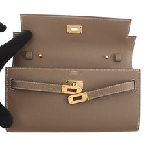 将图像加载到图库查看器中,HERMES Kelly wallet long to go Etoupe Epsom