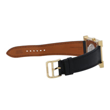 Load image into Gallery viewer, HERMES H Watch GM H34mm×W30mm Stainless Steel Gold Plated Epsom(Black) Silver DialHH1.801