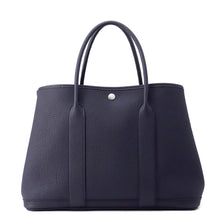 将图像加载到图库查看器中,HERMES Garden Party Blue Indigo Negonda Leather Size PM