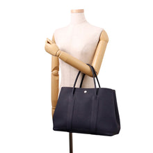 将图像加载到图库查看器中,HERMES Garden Party Blue Indigo Negonda Leather Size PM