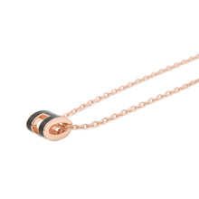 Load image into Gallery viewer, HERMES Pop Ash Necklace Size Mini Black Gold Plated Lacquer