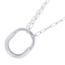 Load image into Gallery viewer, TIFFANY&Co. Padlock Pendant Size Medium72342275 18K White Gold