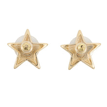 Load image into Gallery viewer, CHANEL CC Logo Star Earrings BlueABH462 Gold Plated