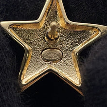Load image into Gallery viewer, CHANEL CC Logo Star Earrings BlueABH462 Gold Plated
