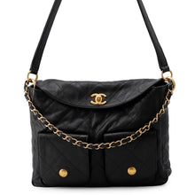 将图像加载到图库查看器中,CHANEL Matelasse Hobo Bag BlackAS5384 Caviar Leather