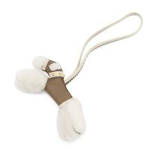 将图像加载到图库查看器中,HERMES Buddy Epic Bag Charm Etoupe/Craie Lambskin Mouton