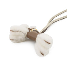 将图像加载到图库查看器中,HERMES Buddy Epic Bag Charm Etoupe/Craie Lambskin Mouton