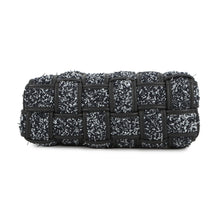 将图像加载到图库查看器中,Bottega Veneta Maxi INTRECCIATO Brique Cassette Handbag IndigoBlack/White Tweed Leather