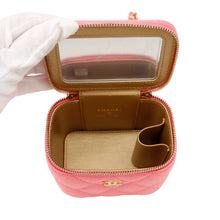 Load image into Gallery viewer, CHANEL Matelasse Small Vanity Bag PinkAP1447 Lambskin