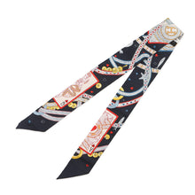 将图像加载到图库查看器中,HERMES Twilly Bijoux・Pique Queen of Hearts Dame de Coeur Black/Rouge/Orange Silk100% Bijoux