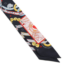 将图像加载到图库查看器中,HERMES Twilly Bijoux・Pique Queen of Hearts Dame de Coeur Black/Rouge/Orange Silk100% Bijoux