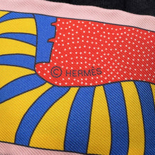 将图像加载到图库查看器中,HERMES Twilly HERMES Factory Suite Rose Pale/Blue/Multicolor Silk100%
