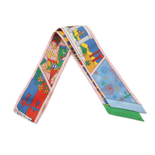 Load image into Gallery viewer, HERMES Twilly HERMES Factory Suite Rose Pale/Blue/Multicolor Silk100%