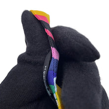 Load image into Gallery viewer, HERMES Twilly Doll Brides de Gala Shadow Black/Jaune/Multicolor Silk100%