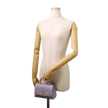 将图像加载到图库查看器中,CHANEL Coco handle Light PurpleAS2215 Caviar Leather Size XXS