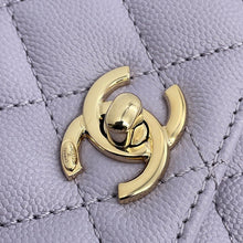 将图像加载到图库查看器中,CHANEL Coco handle Light PurpleAS2215 Caviar Leather Size XXS