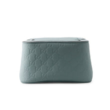 将图像加载到图库查看器中,GUCCI Rubber Effect Backpack Light Blue771280 GG rubber effect leather Size Medium