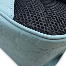 将图像加载到图库查看器中,GUCCI Rubber Effect Backpack Light Blue771280 GG rubber effect leather Size Medium
