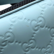 将图像加载到图库查看器中,GUCCI Rubber Effect Backpack Light Blue771280 GG rubber effect leather Size Medium
