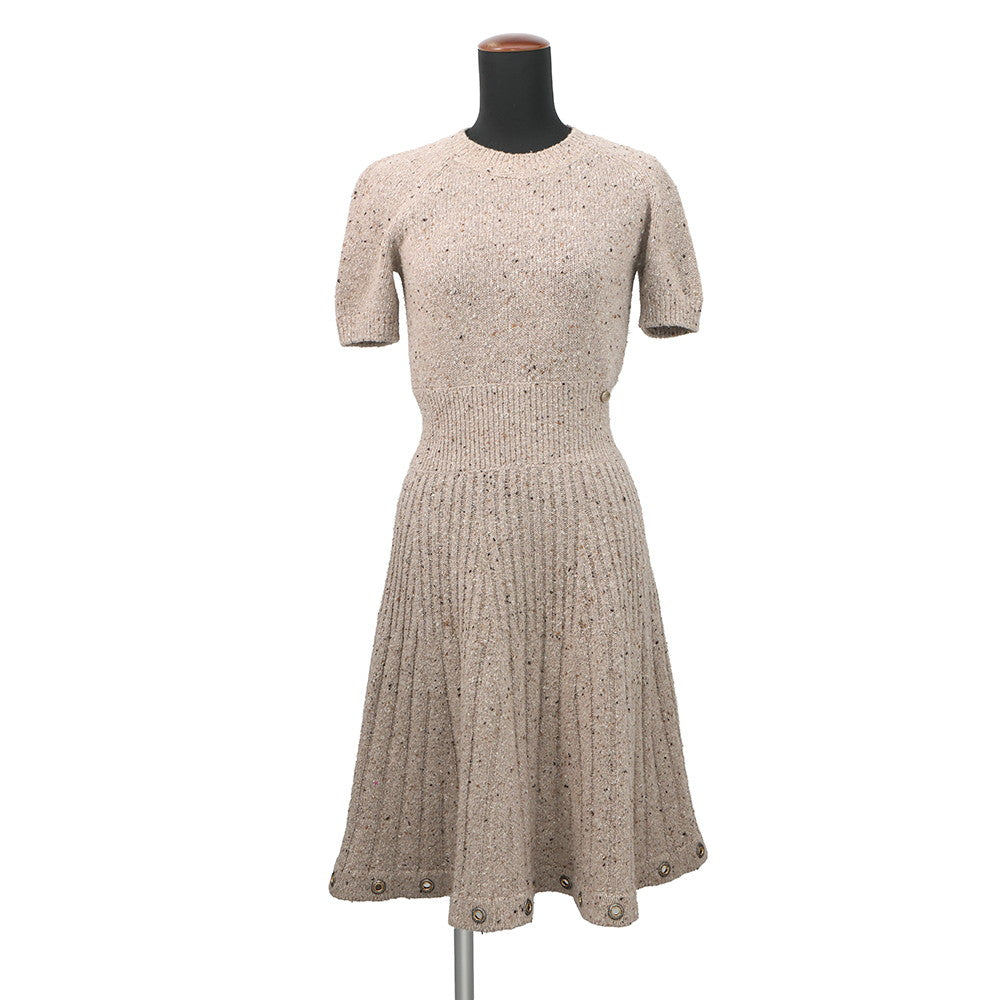 CHANEL Knit design dress Size 36 BeigeP55443 Cashmere100%– GALLERY RARE Global Online Store