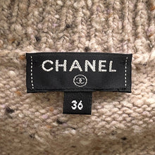 将图像加载到图库查看器中,CHANEL Knit design dress Size 36 BeigeP55443 Cashmere100%