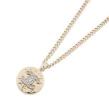 将图像加载到图库查看器中,CHANEL CC Logo Coin NecklaceABG026 Gold Plated Rhinestone