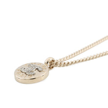 将图像加载到图库查看器中,CHANEL CC Logo Coin NecklaceABG026 Gold Plated Rhinestone