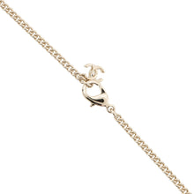将图像加载到图库查看器中,CHANEL CC Logo Coin NecklaceABG026 Gold Plated Rhinestone